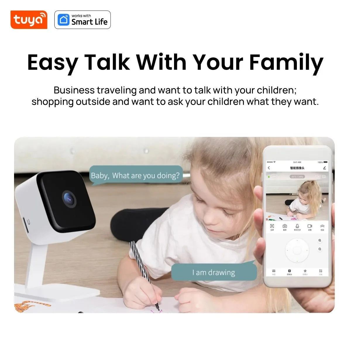 Tuya Smart 1080p Home Wi - Fi Camera - Real Time Alerts and Motion Tracking In HD