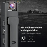 1080P Mini Body Camera With Audio Hands Free Waterproof Wearable Cam