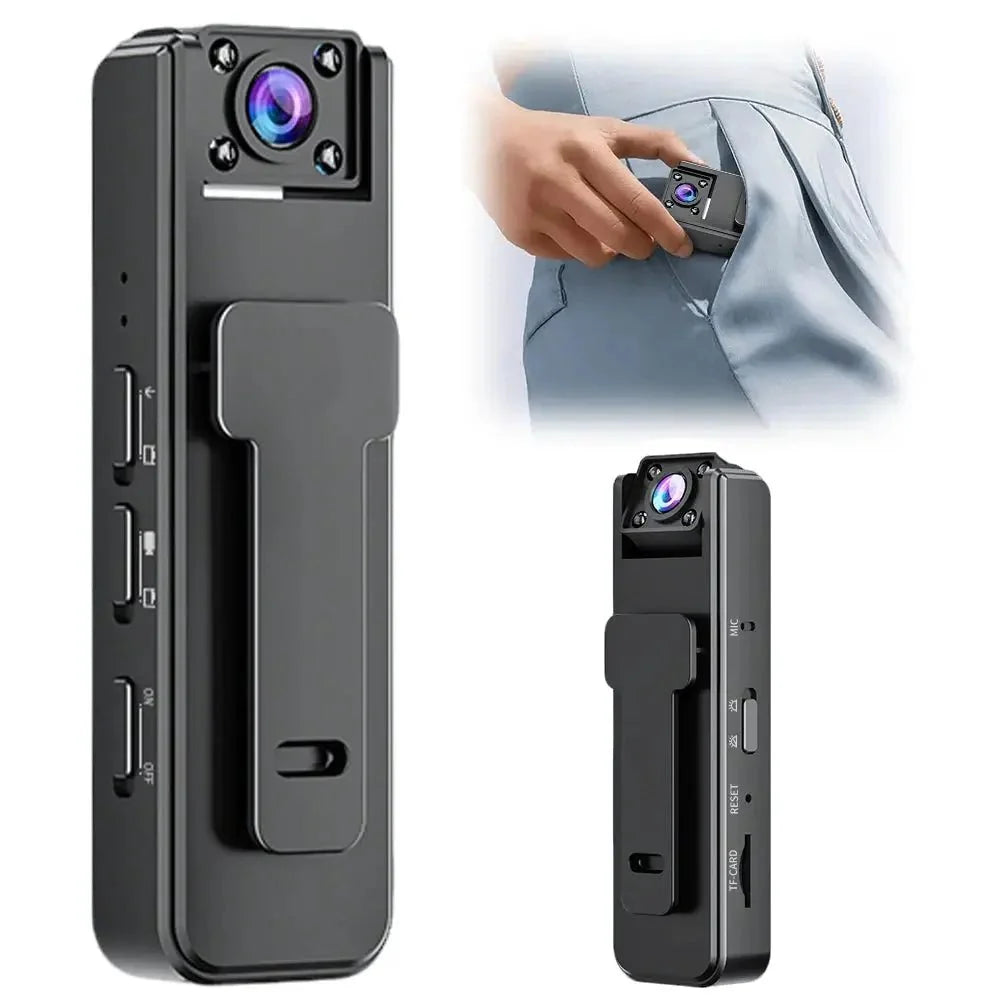 1080P Mini Body Camera With Audio Hands Free Waterproof Wearable Cam