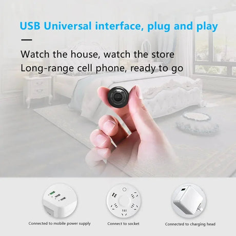 1080P WiFi Camera With Night Vision And Motion Detection For Car And Home Guard