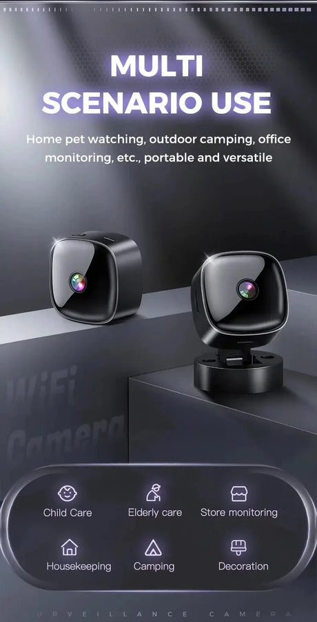 4K 360 Degree WiFi Mini Security Camera Night Vision Smart Home Ready