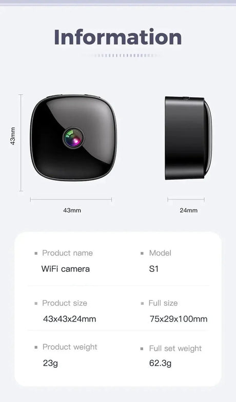 4K 360 Degree WiFi Mini Security Camera Night Vision Smart Home Ready