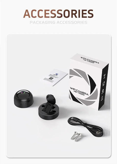 4K 360 Degree WiFi Mini Security Camera Night Vision Smart Home Ready