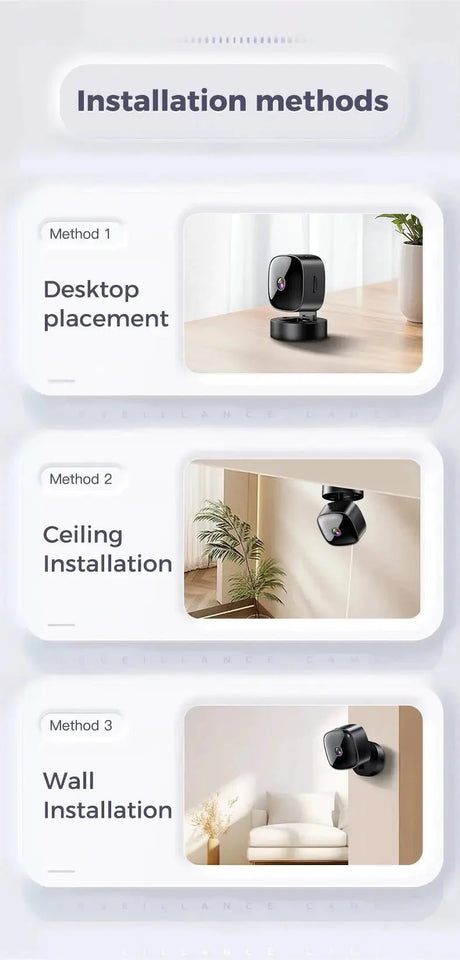 4K 360 Degree WiFi Mini Security Camera Night Vision Smart Home Ready