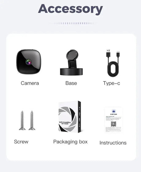 4K 360 Degree WiFi Mini Security Camera Night Vision Smart Home Ready