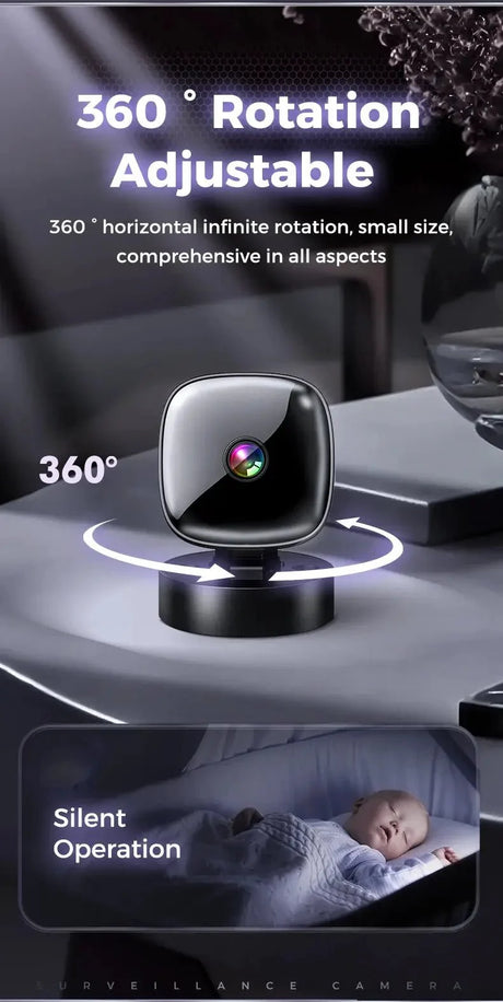 4K 360 Degree WiFi Mini Security Camera Night Vision Smart Home Ready