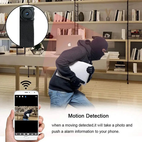 4K HD Mini WiFi Camera With Motion Detection And Live Streaming Ideal For Home