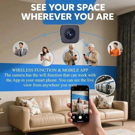 4K Mini WiFi Security Camera With 2 Way Audio Motion Alerts Night Vision