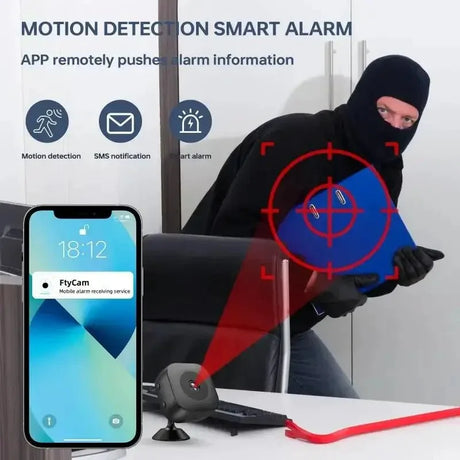 4K Mini WiFi Security Camera With 2 Way Audio Motion Alerts Night Vision