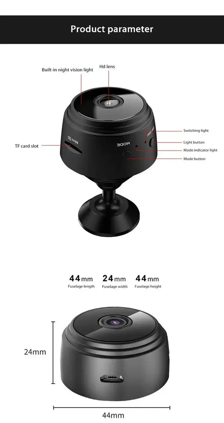 4K Wireless WiFi Baby Monitor For Smart Home Security Gyro Stabilization