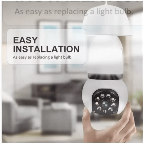 8MP E27 Bulb Camera WiFi Dual Audio Smart Tracking Color Night Vision 10X Zoom