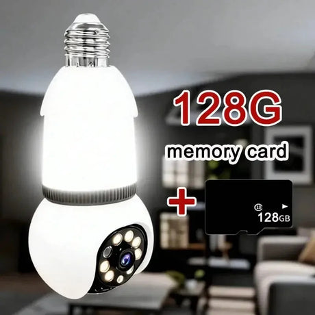 8MP E27 Bulb Camera WiFi Dual Audio Smart Tracking Color Night Vision 10X Zoom