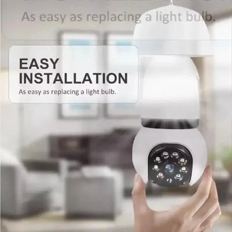 8MP E27 Bulb Camera WiFi Dual Audio Smart Tracking Color Night Vision 10X Zoom