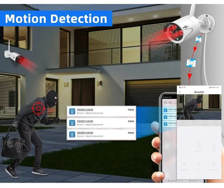 Hiseeu 3/5/8MP Wireless IP Camera - Waterproof 1080P WiFi Bullet for CCTV Kits - stepyours.com