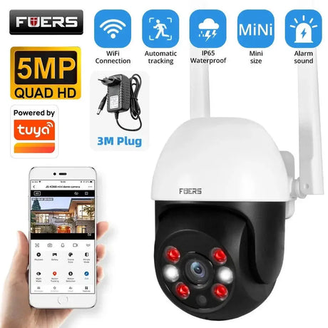 Fuers 8MP Outdoor IP Camera - Auto - Tracking and Tuya Smart Life Compatible - stepyours.com