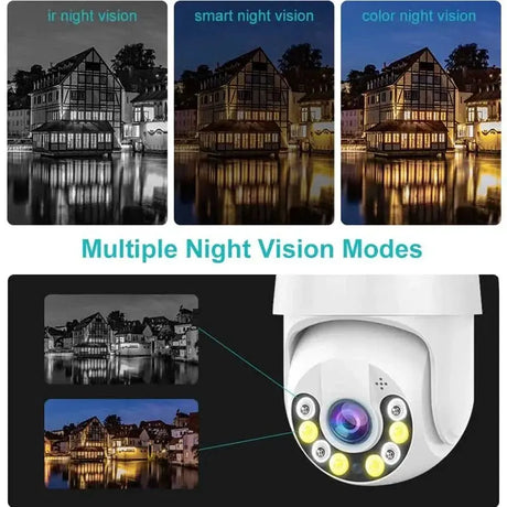 8MP 4K Wireless PTZ Camera AI Auto Tracking Color Night Vision CCTV iCsee - stepyours.com
