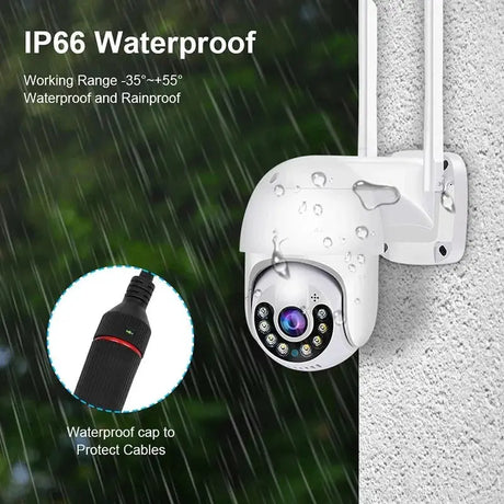8MP 4K Wireless PTZ Camera AI Auto Tracking Color Night Vision CCTV iCsee - stepyours.com