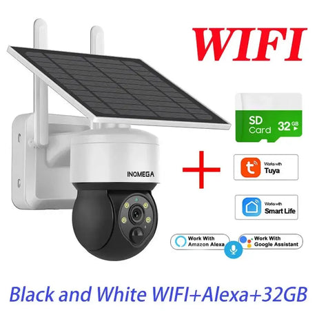 Tuya 3MP Solar Camera Outdoor WiFi Alexa 4G LTE SIM Light