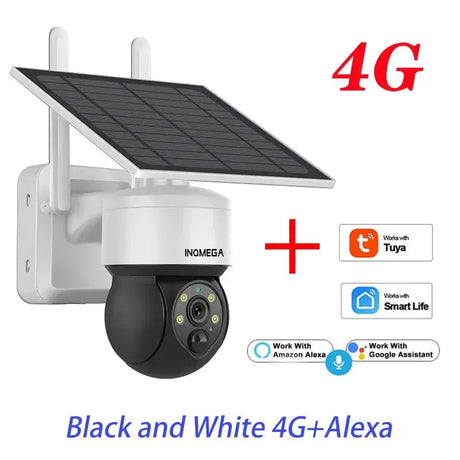 Tuya 3MP Solar Camera Outdoor WiFi Alexa 4G LTE SIM Light