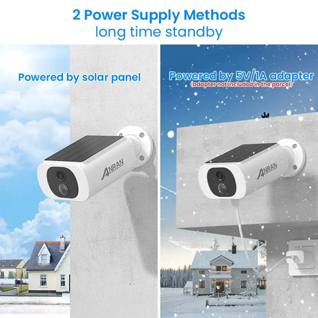ANRAN Wireless Battery Solar Security Camera Floodlight Color Night Vision by stepyours.com