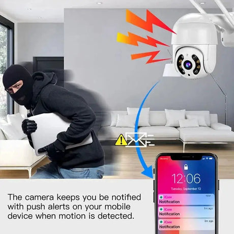 8MP 4K Wireless PTZ Camera AI Auto Tracking Color Night Vision CCTV iCsee - stepyours.com