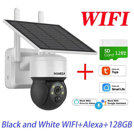 Tuya 3MP Solar Camera Outdoor WiFi Alexa 4G LTE SIM Light