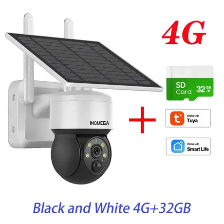 Tuya 3MP Solar Camera Outdoor WiFi Alexa 4G LTE SIM Light