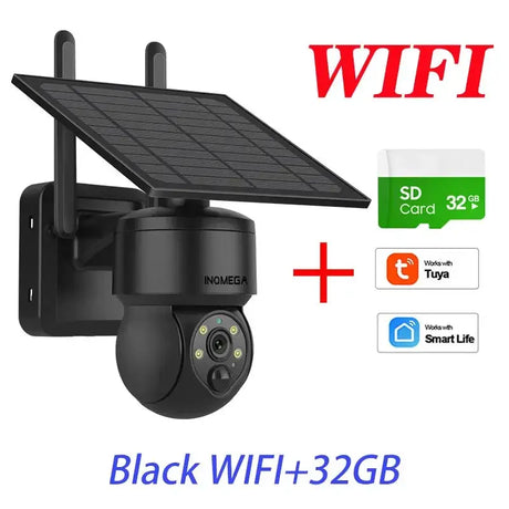 Tuya 3MP Solar Camera Outdoor WiFi Alexa 4G LTE SIM Light