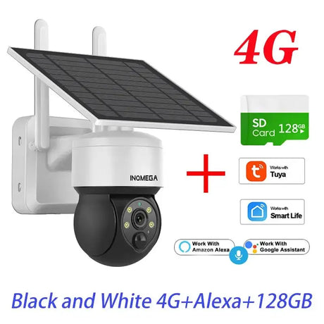 Tuya 3MP Solar Camera Outdoor WiFi Alexa 4G LTE SIM Light