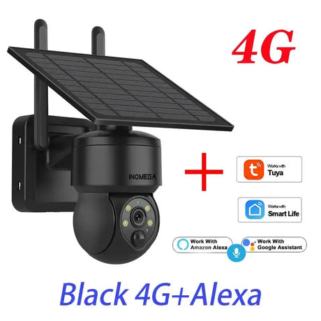 Tuya 3MP Solar Camera Outdoor WiFi Alexa 4G LTE SIM Light