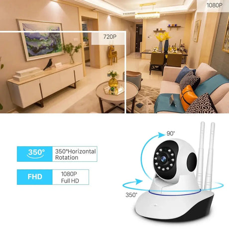 Susikum 1080P WiFi IP Camera With Two Way Audio Pan Tilt RJ45 Port - stepyours.com