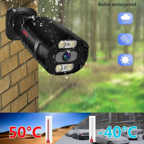 4K 8MP Outdoor Security IP Turret Camera PoE Onvif With Human Detection - stepyours.com