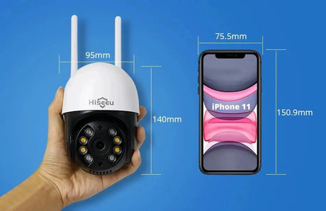 Hiseeu 4K 8MP Smart Wifi PTZ Camera With 5x Zoom AI Human Detection ONVIF - stepyours.com