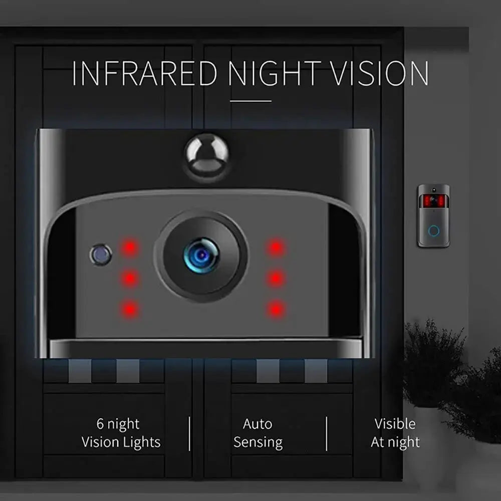 Video Doorbell Camera HD WiFi Doorbell Wireless Operated Motion Detector Audio & Speaker Night Vision for iOS&Android by stepyours.com