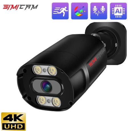 4K 8MP Outdoor Security IP Turret Camera PoE Onvif With Human Detection - stepyours.com