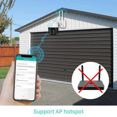 1080P PTZ WiFi IP Camera Outdoor - AI Human Detection 4X Digital Zoom H265 P2P - stepyours.com