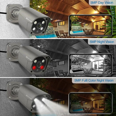 Techage AI PoE 4K Outdoor Security Camera With Two Way Audio For NVR - stepyours.com
