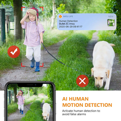IMOU Outdoor Bullet 2C 5MP WiFi Camera Weatherproof AI Human Detection - stepyours.com