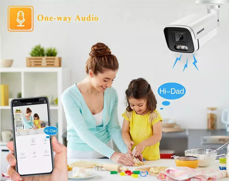 8MP Outdoor IP Camera With Color Night Vision Alerts
