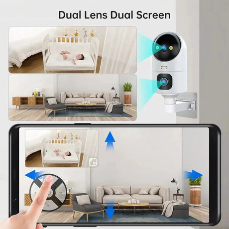 4K Auto Tracking PTZ Security Camera With Dual Lens