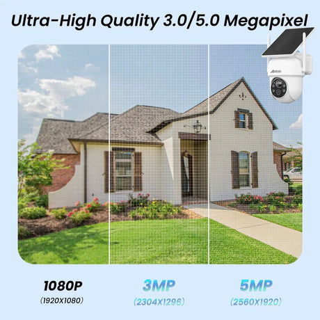 ANRAN Solar Camera Q4 3MP 5MP Outdoor Wireless Battery Security With Solar Power - stepyours.com