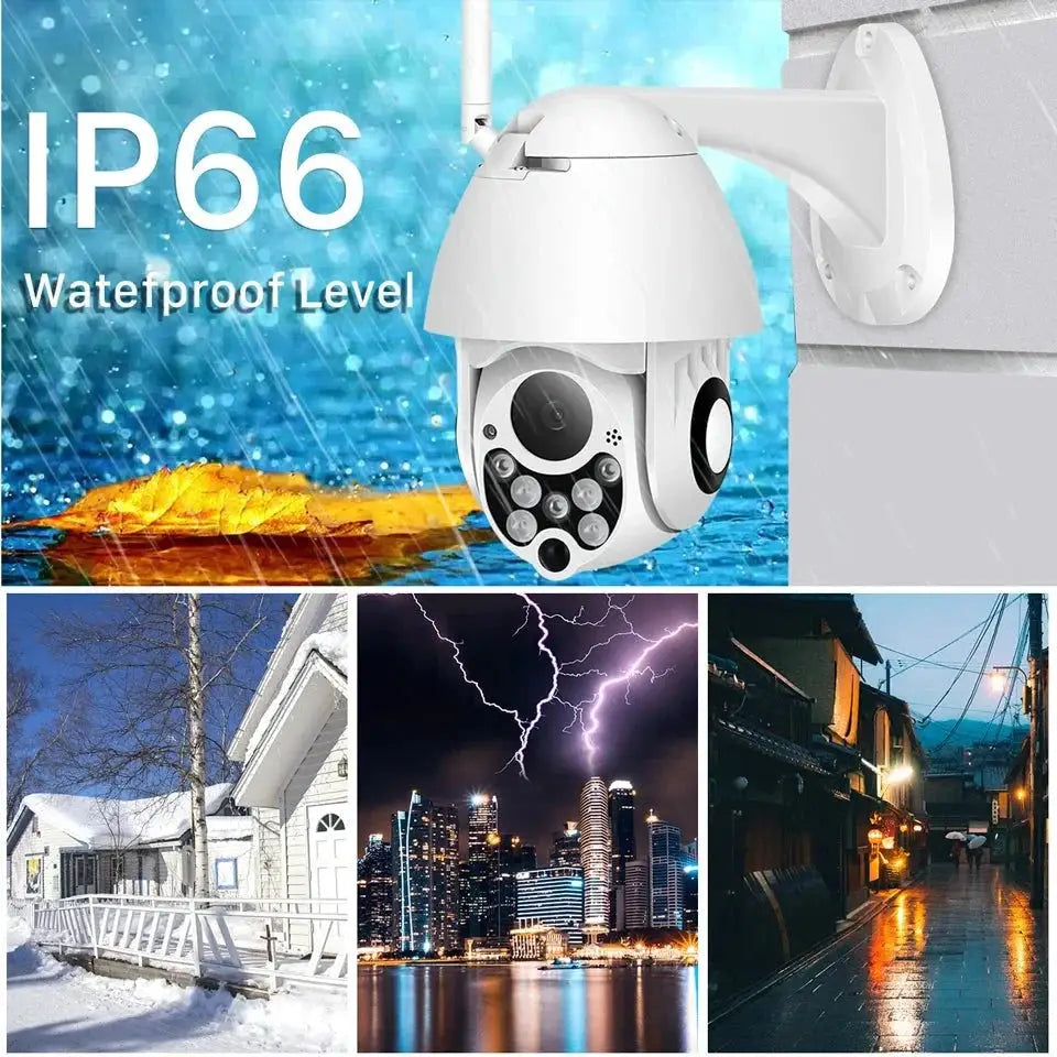 Abuntu YCC365 PTZ WiFi Outdoor Camera 1080P 4X Zoom With Smart Tracking - stepyours.com