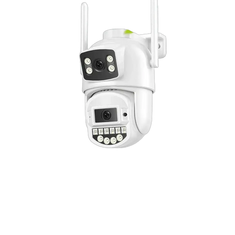 8MP 4K PTZ WiFi Camera - Dual Lens With Dual Screen AI Tracking Surveillance - stepyours.com