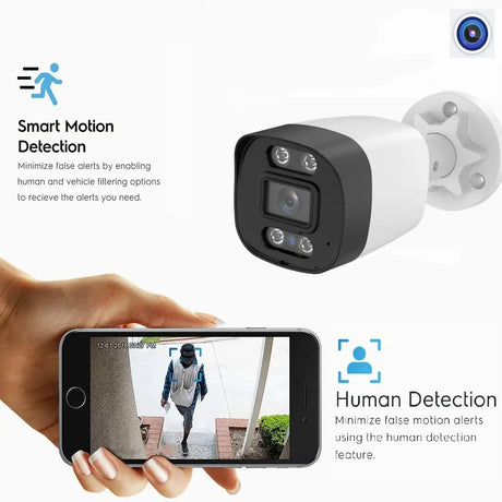 XM 5MP AI IP Camera PoE CCTV Outdoor Security Waterproof NVR System Xmeyepro - stepyours.com