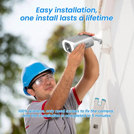 ANRAN C3 Outdoor Solar Security Camera - Battery Powered 3MP Color Night Vision WiFi by stepyours.com