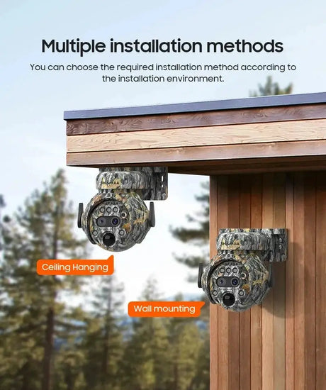 Shiwojia 12X Zoom 4K Solar Camera With Dual Lens 4G 360 Degree View - stepyours.com