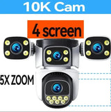 Outdoor WiFi PTZ CCTV Camera With 5X Zoom Four Lens Night Vision - stepyours.com