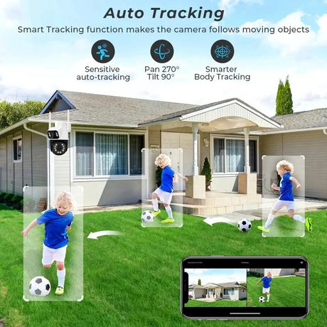 8MP 4K PTZ WiFi Outdoor Camera - Dual Lens AI Tracking for Enhanced Security - stepyours.com