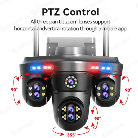 Difang 5MP WiFi IP Camera Outdoor PTZ 10x Zoom Auto Tracking CCTV - stepyours.com