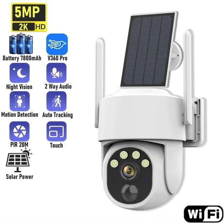 Solar Powered Outdoor Security Camera Advanced Surveillance